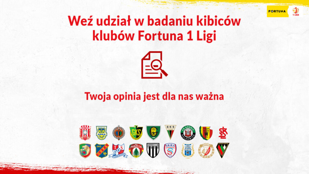 Weź udział w badaniu opinii kibiców klubów Fortuna 1 Ligi
