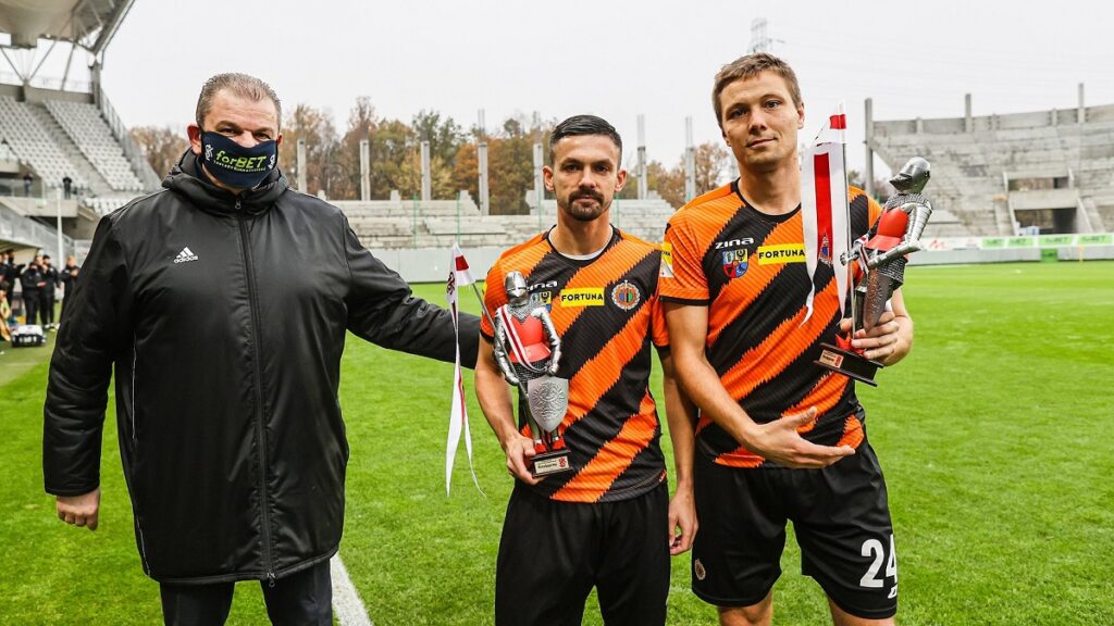 Kamil Juraszek i Patryk Bryła po meczu z ŁKS