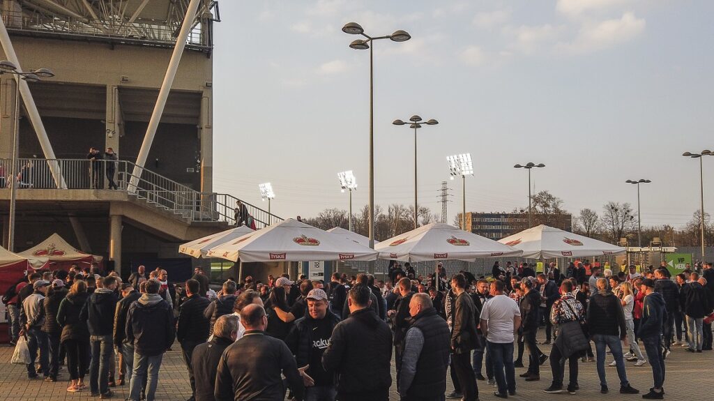 Strefa kibica w dniu meczu z Rakowem Częstochowa