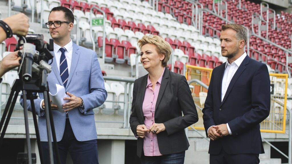 Konferencja ws. rozbudowy stadionu przy al. Unii