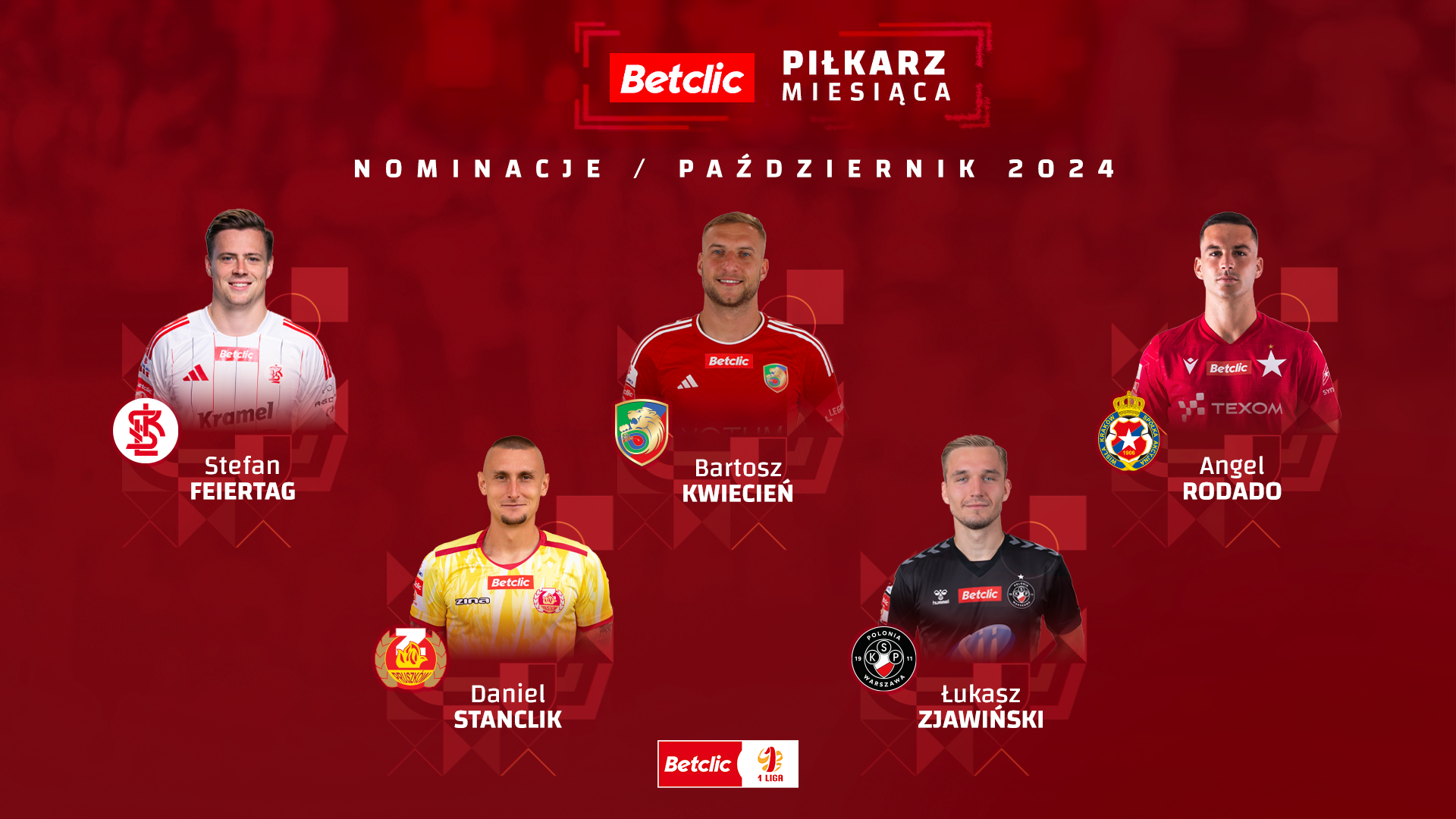 1. Liga wybiera piłkarza miesiąca