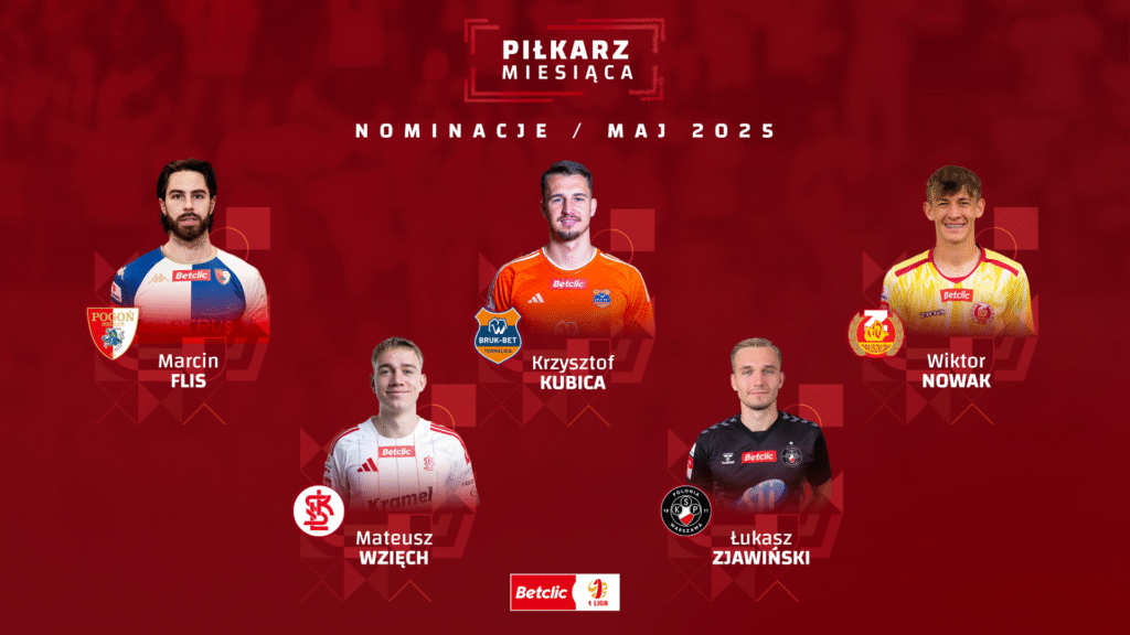 Betclic 1 Liga wybiera piłkarza maja